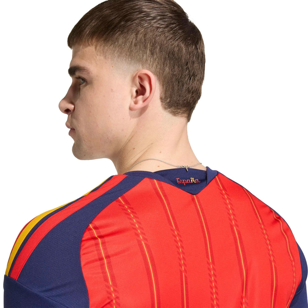 Adidas - 2026 Spain Men's Stadium Home Long-Sleeve Soccer Jersey