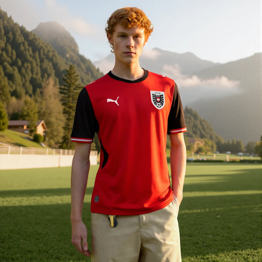 Puma - 2026 Austria Men's Stadium Home Soccer Jersey