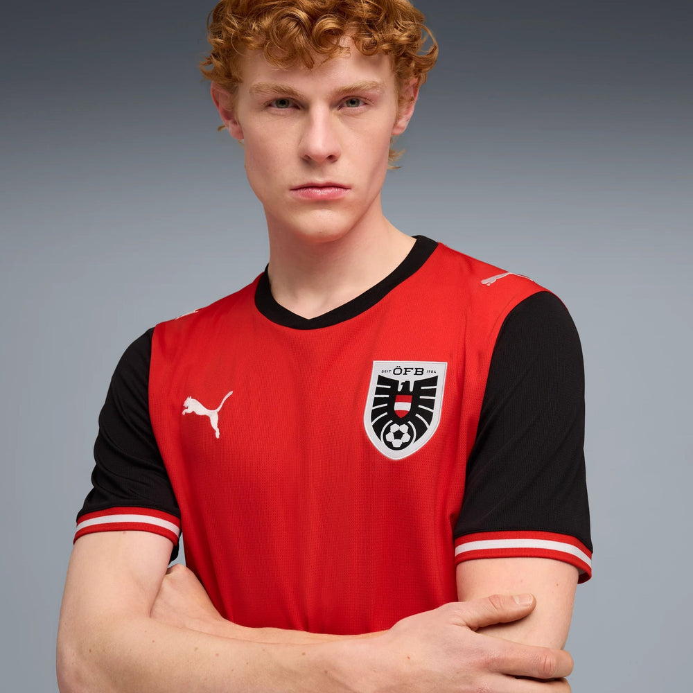 Puma - 2026 Austria Men's Stadium Home Soccer Jersey