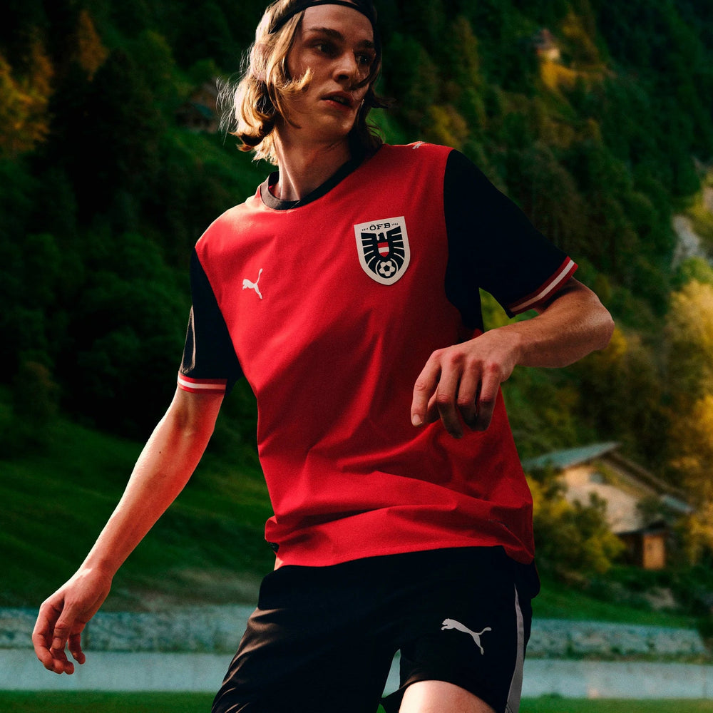 Puma - 2026 Austria Men's Stadium Home Soccer Jersey