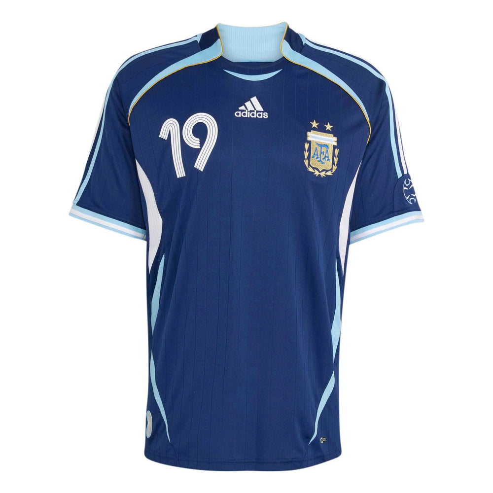 Adidas - 2006 Argentina Men's Retro Stadium Away Messi #19 Soccer Jersey