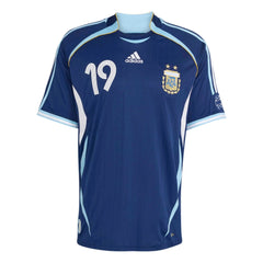 Adidas - 2006 Argentina Men's Retro Stadium Away Messi #19 Soccer Jersey