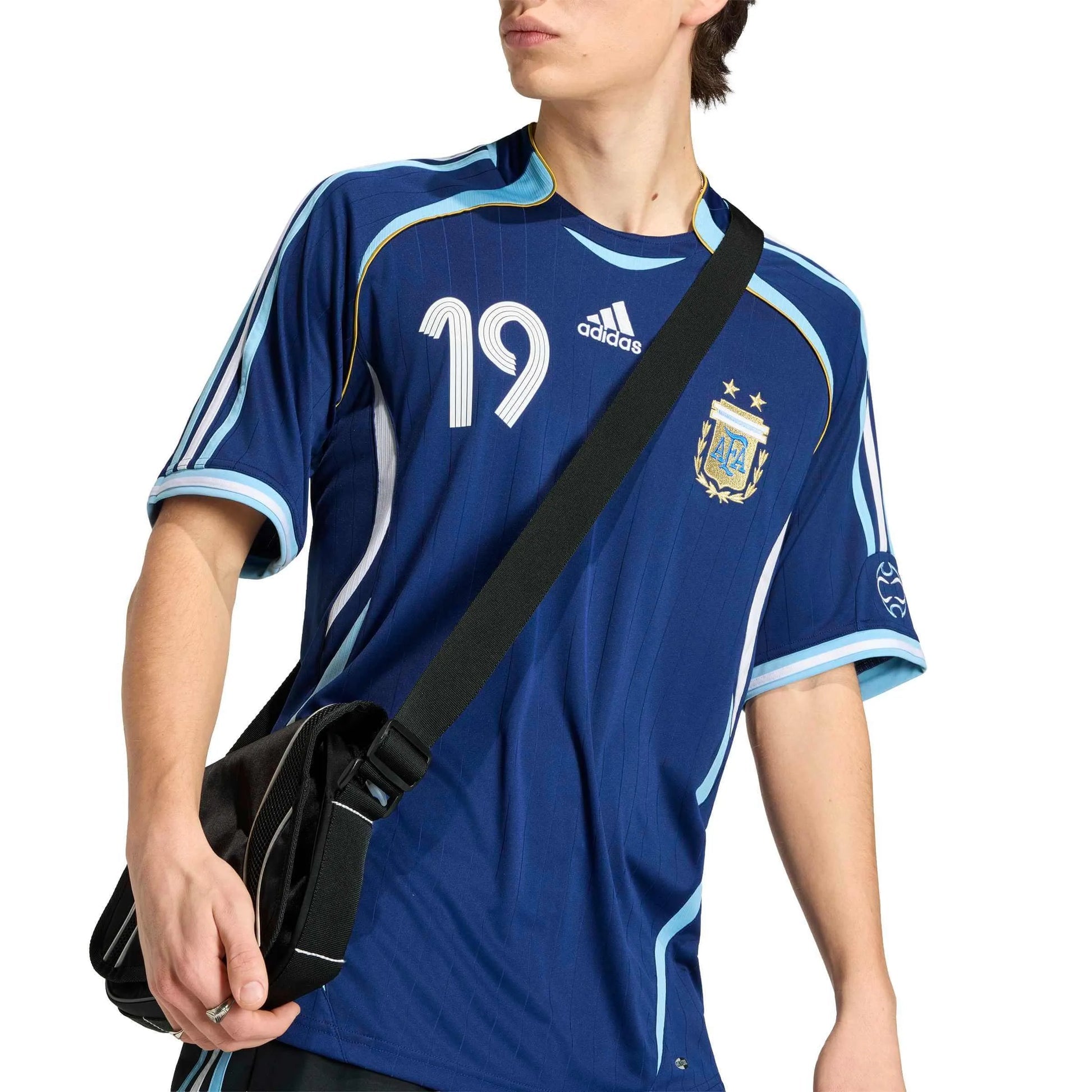 Adidas - 2006 Argentina Men's Retro Stadium Away Messi #19 Soccer Jersey