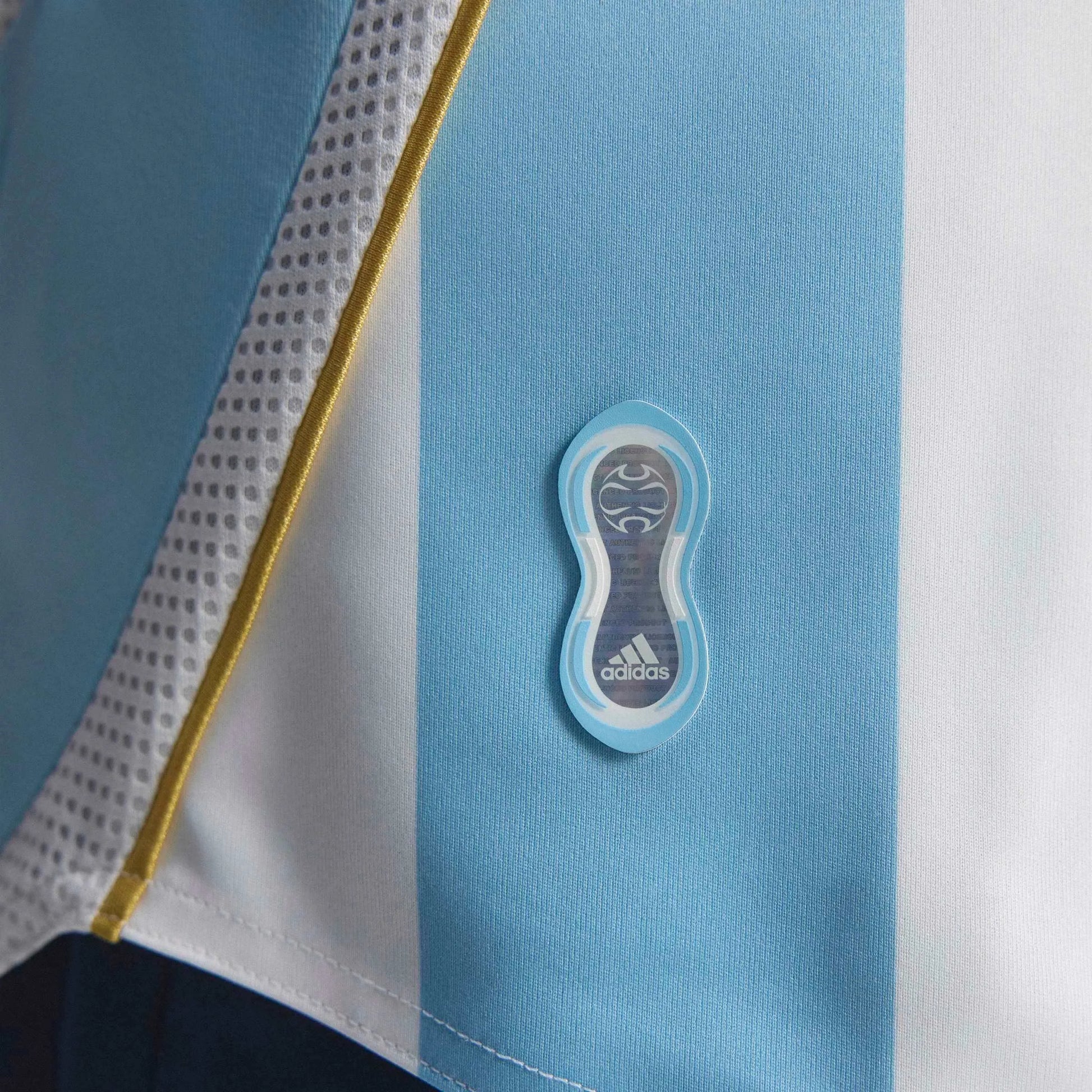 Adidas - 2006 Argentina Men's Retro Stadium Home Messi #19 Soccer Jersey