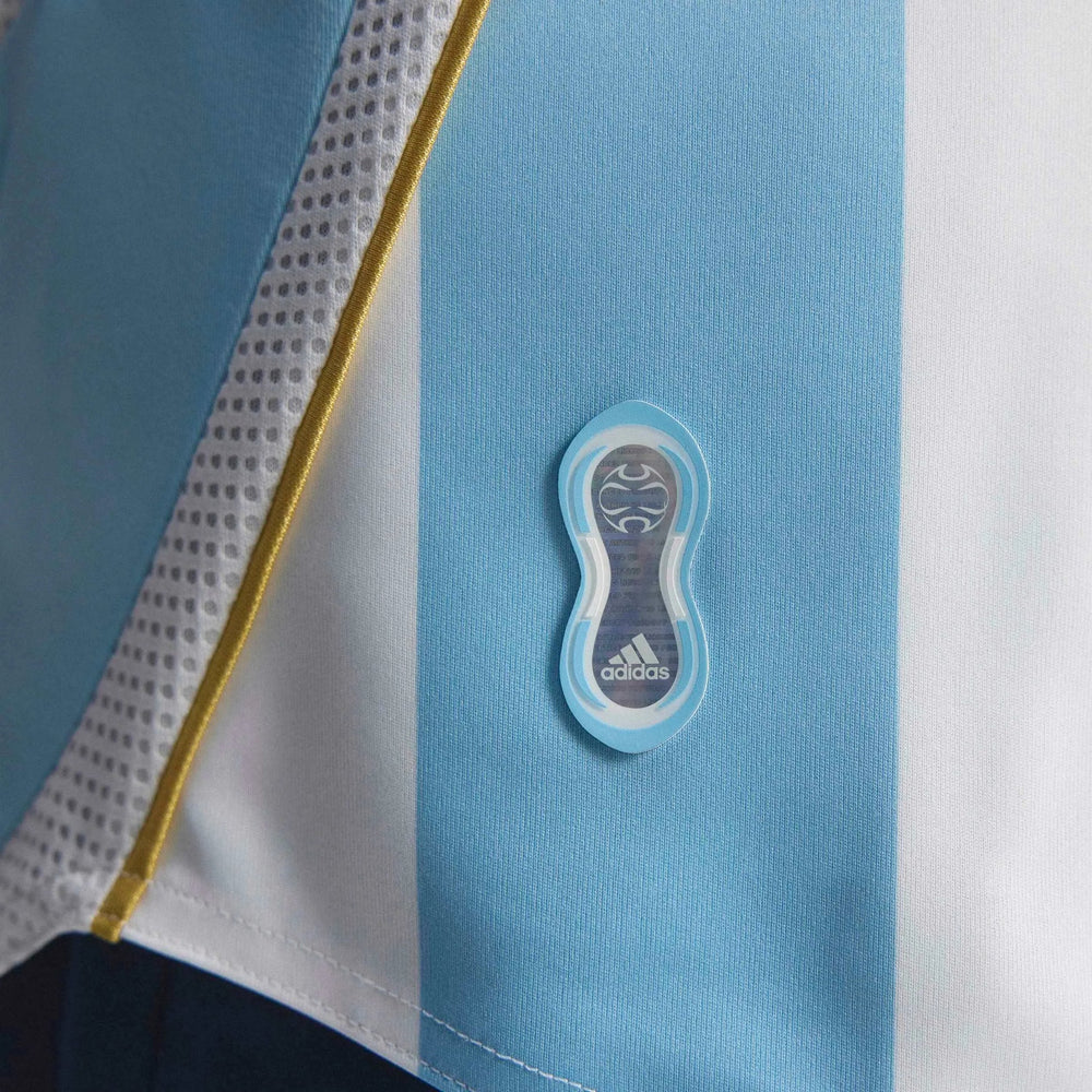 Adidas - 2006 Argentina Men's Retro Stadium Home Messi #19 Soccer Jersey