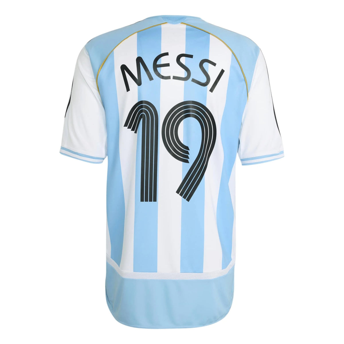 Adidas - 2006 Argentina Men's Retro Stadium Home Messi #19 Soccer Jersey