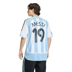 Adidas - 2006 Argentina Men's Retro Stadium Home Messi #19 Soccer Jersey