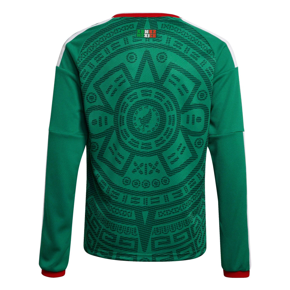 Adidas - 2026 Mexico Youth Stadium Home Long-Sleeve Soccer Jersey