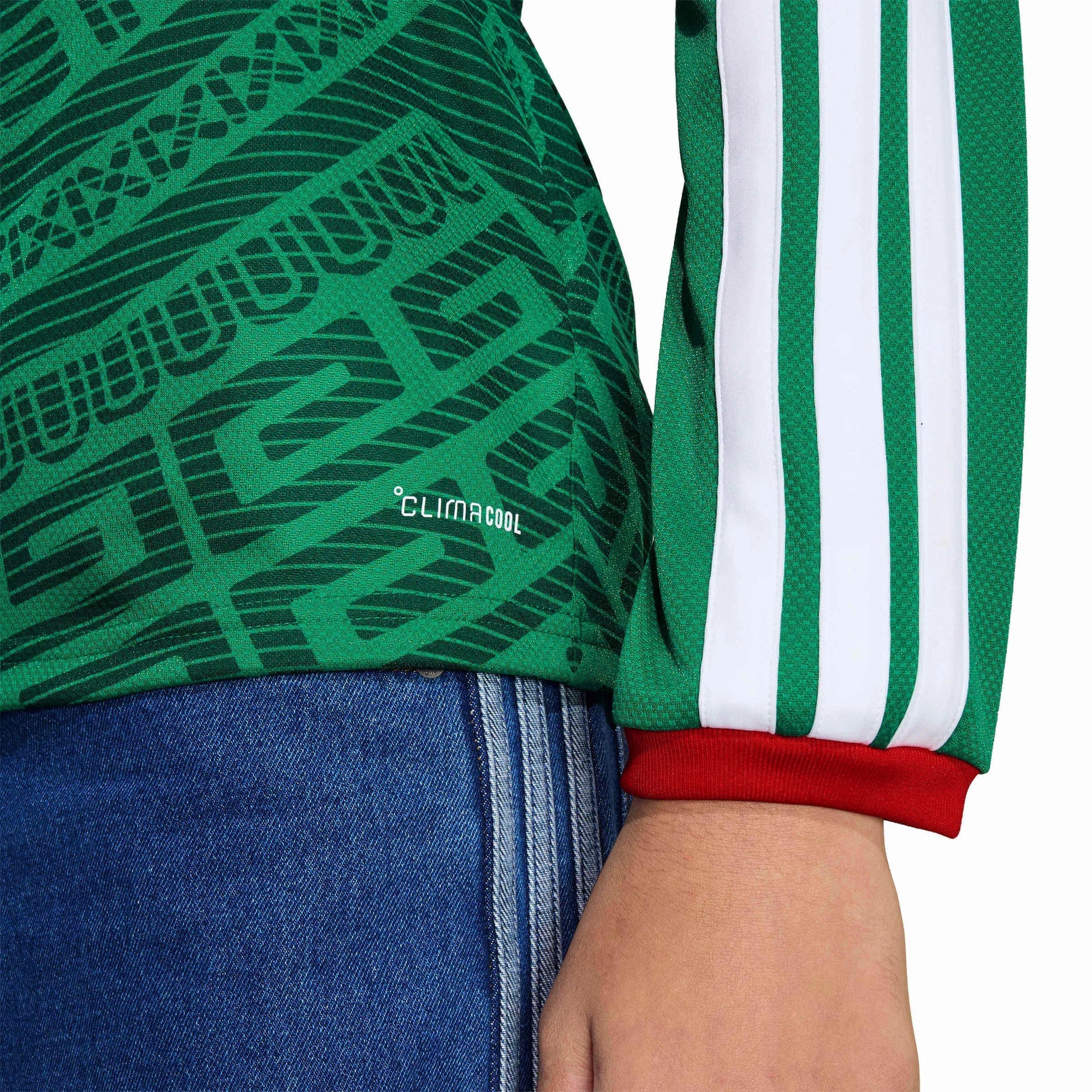 Adidas - 2026 Mexico Youth Stadium Home Long-Sleeve Soccer Jersey