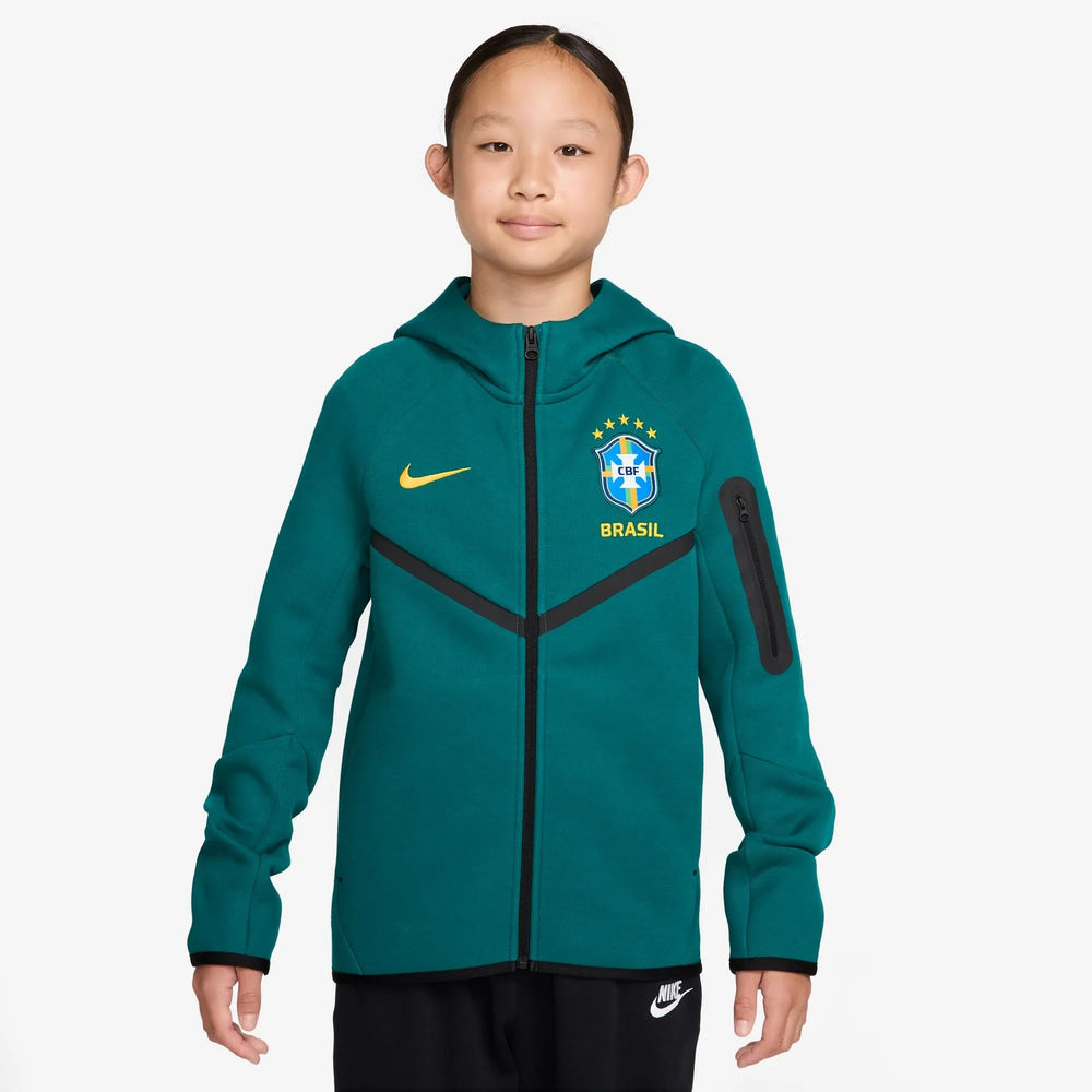 Nike - 2026-27 Brazil Youth Full-Zip Tech Fleece Hoodie