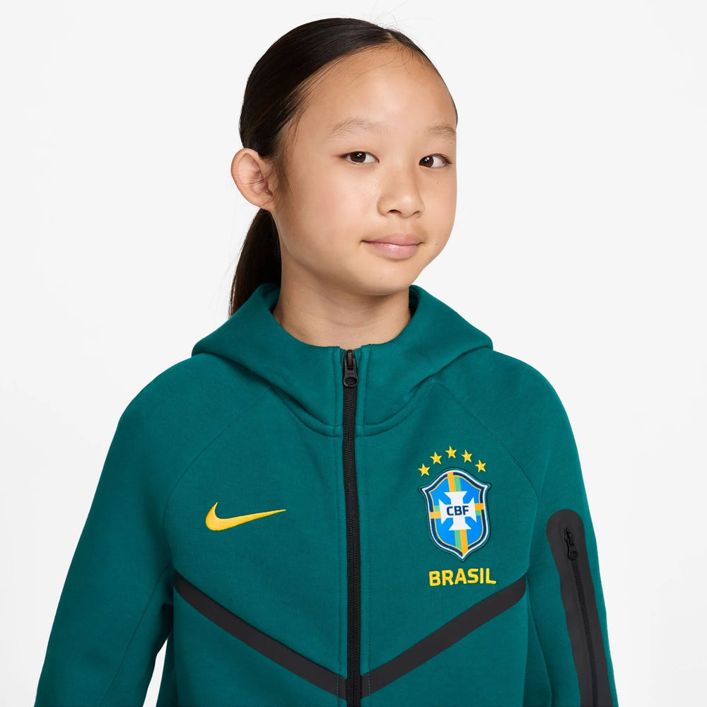 Nike - 2026-27 Brazil Youth Full-Zip Tech Fleece Hoodie