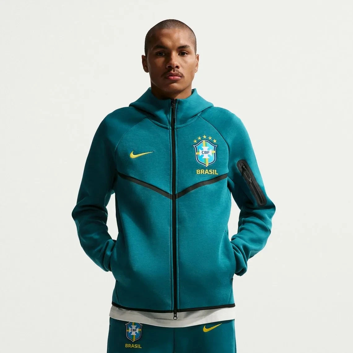 Nike - 2026-27 Brazil Men's Full-Zip Tech Fleece Hoodie
