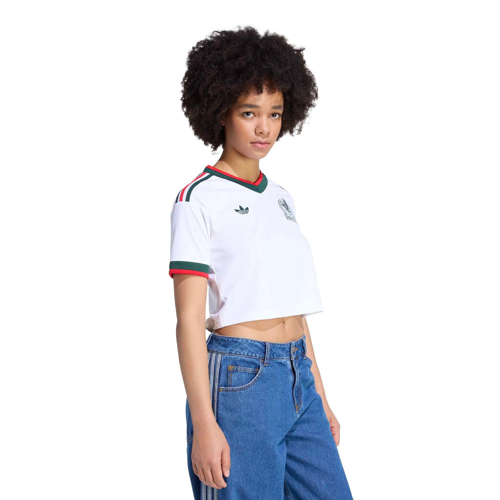 Adidas - 2026 Mexico Women's Stadium Away Cropped Soccer Jersey